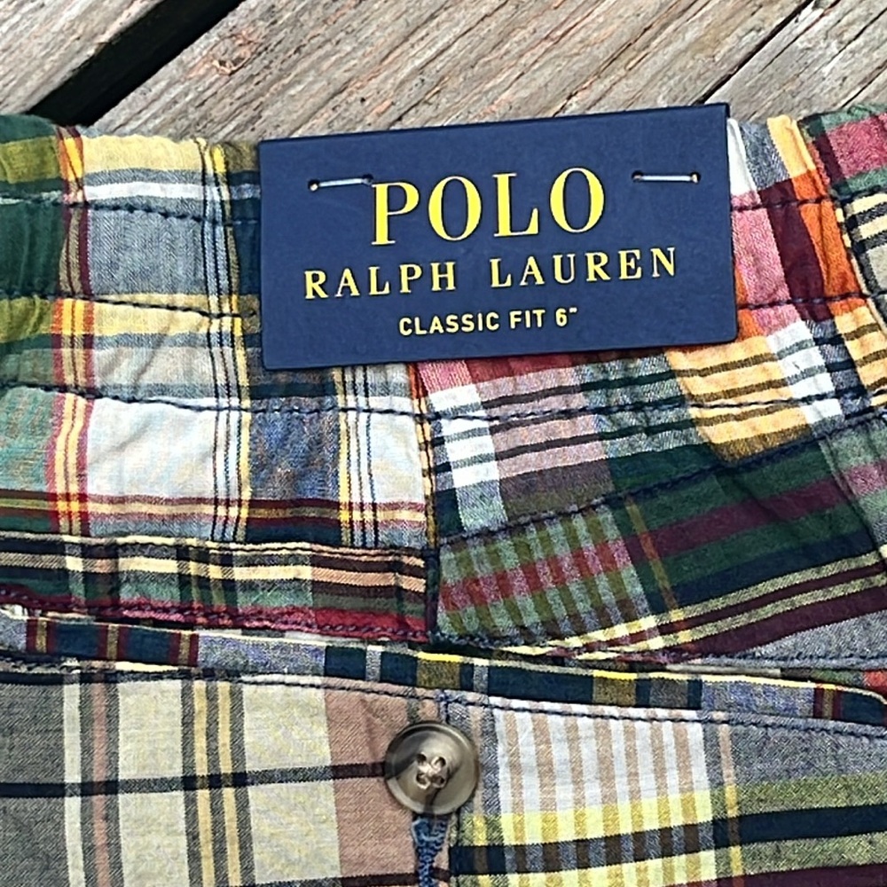 NWT Polo Ralph Lauren madras print shorts XXL - Picture 4 of 6